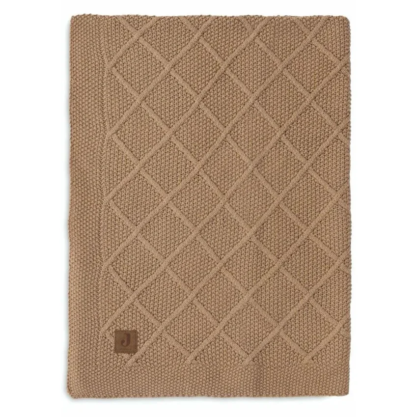 Paturica Jollein Check Knit Biscuit, 100x150 cm