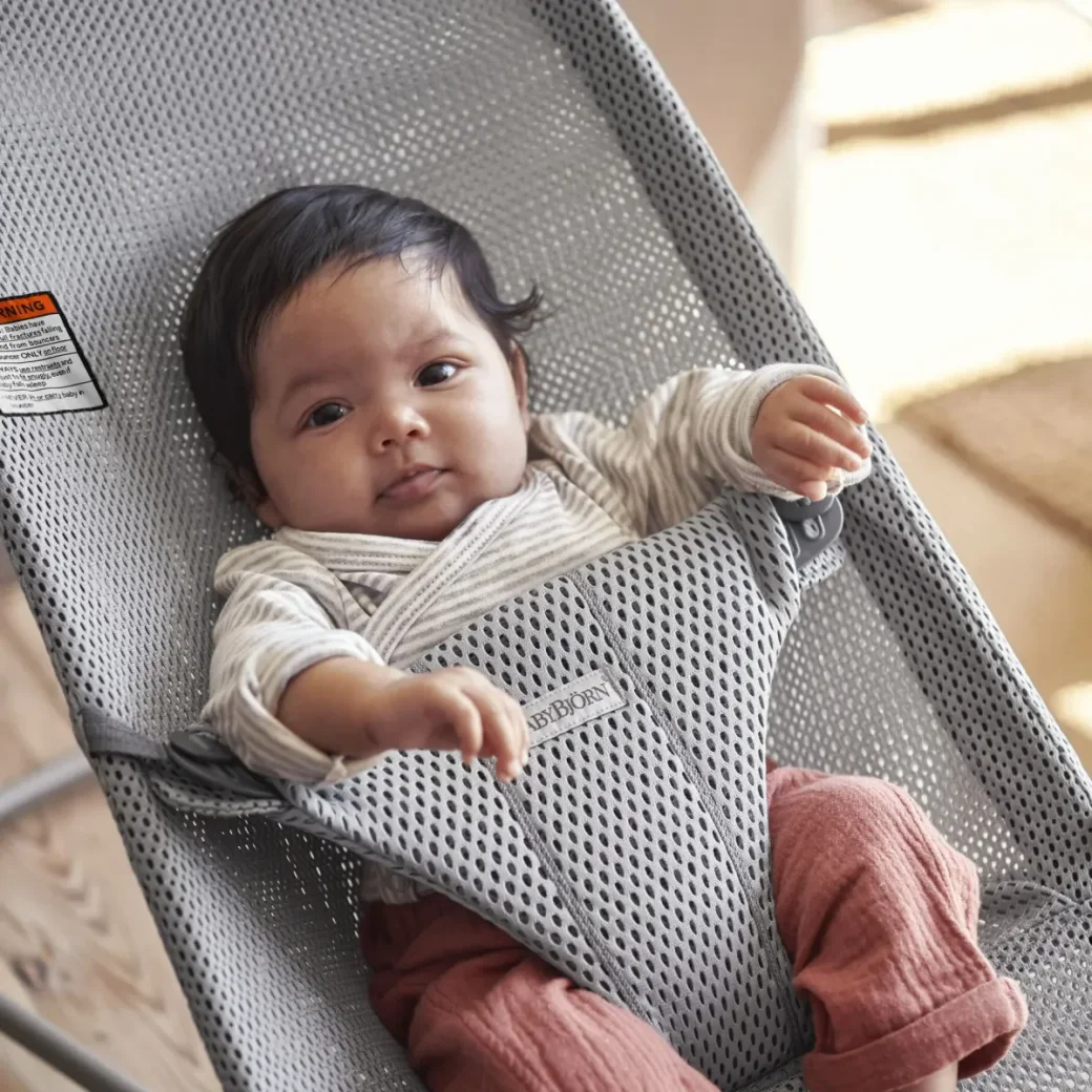 Кресло-шезлонг BabyBjorn Bliss Grey, Mesh foto