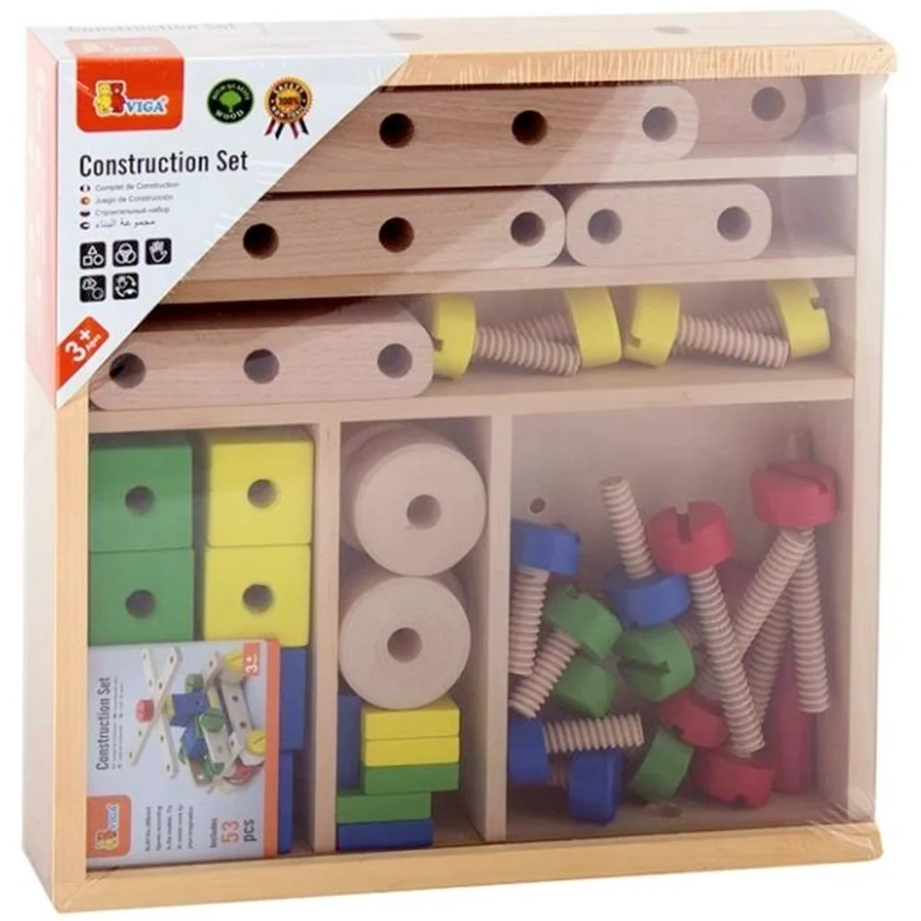 Constructor din lemn cu 53 elem.