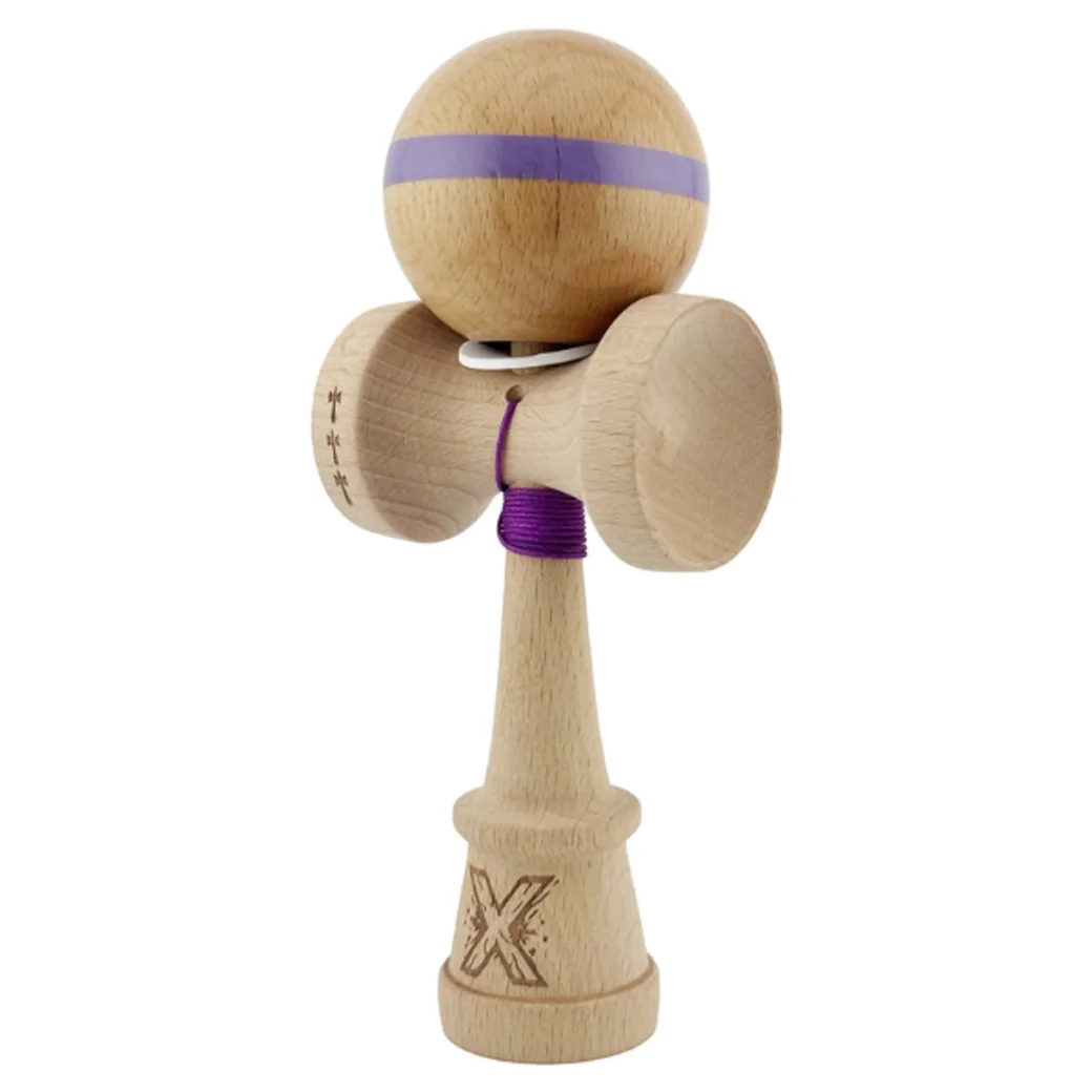 "Kendama Super Sticky X Original", металлический стержень, веревка 62/65 см, King size 7.5 x 6 x 18 см, фиолетовая