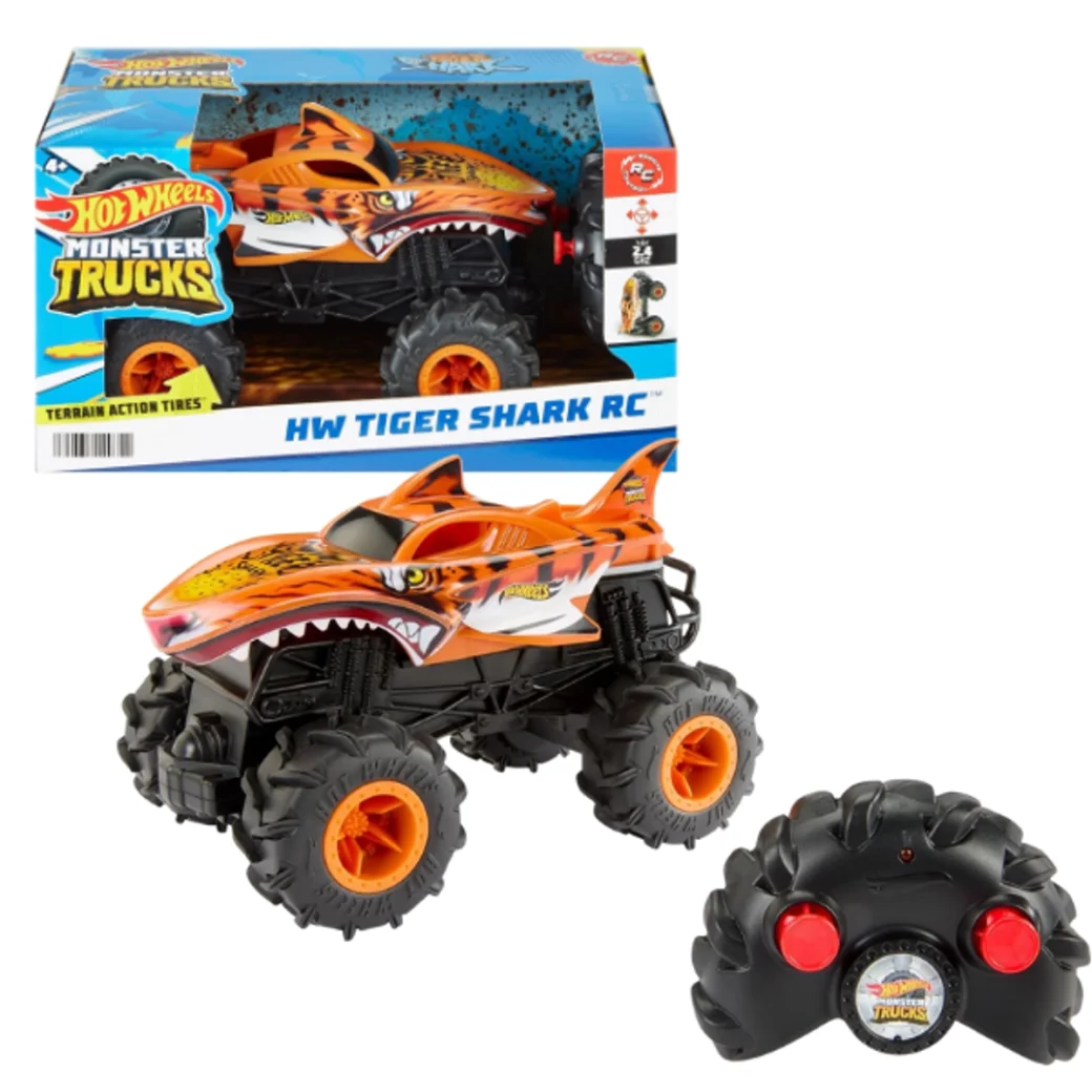 Hot Wheels Monster Truck 1:24 "Rechinul Tigru de Neoprit"