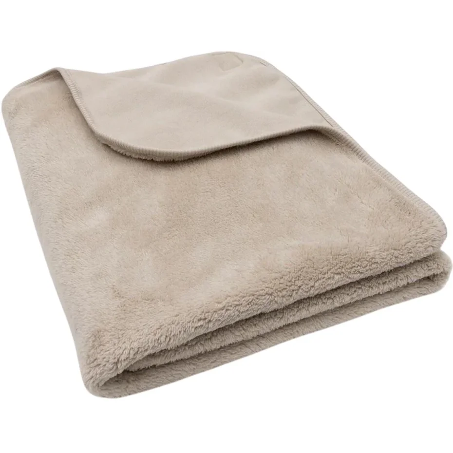 Paturica Jollein Basic Jersey/Sherpa Warm Sand, 75x100 cm