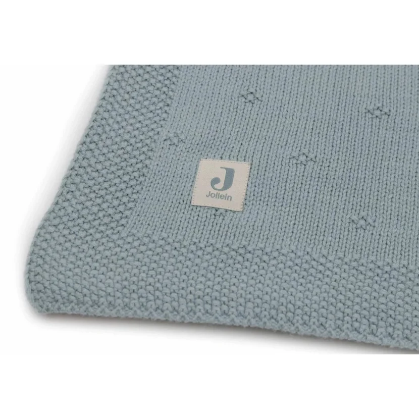 Paturica Jollein Cosy Knit Sea Green, 100x150 cm