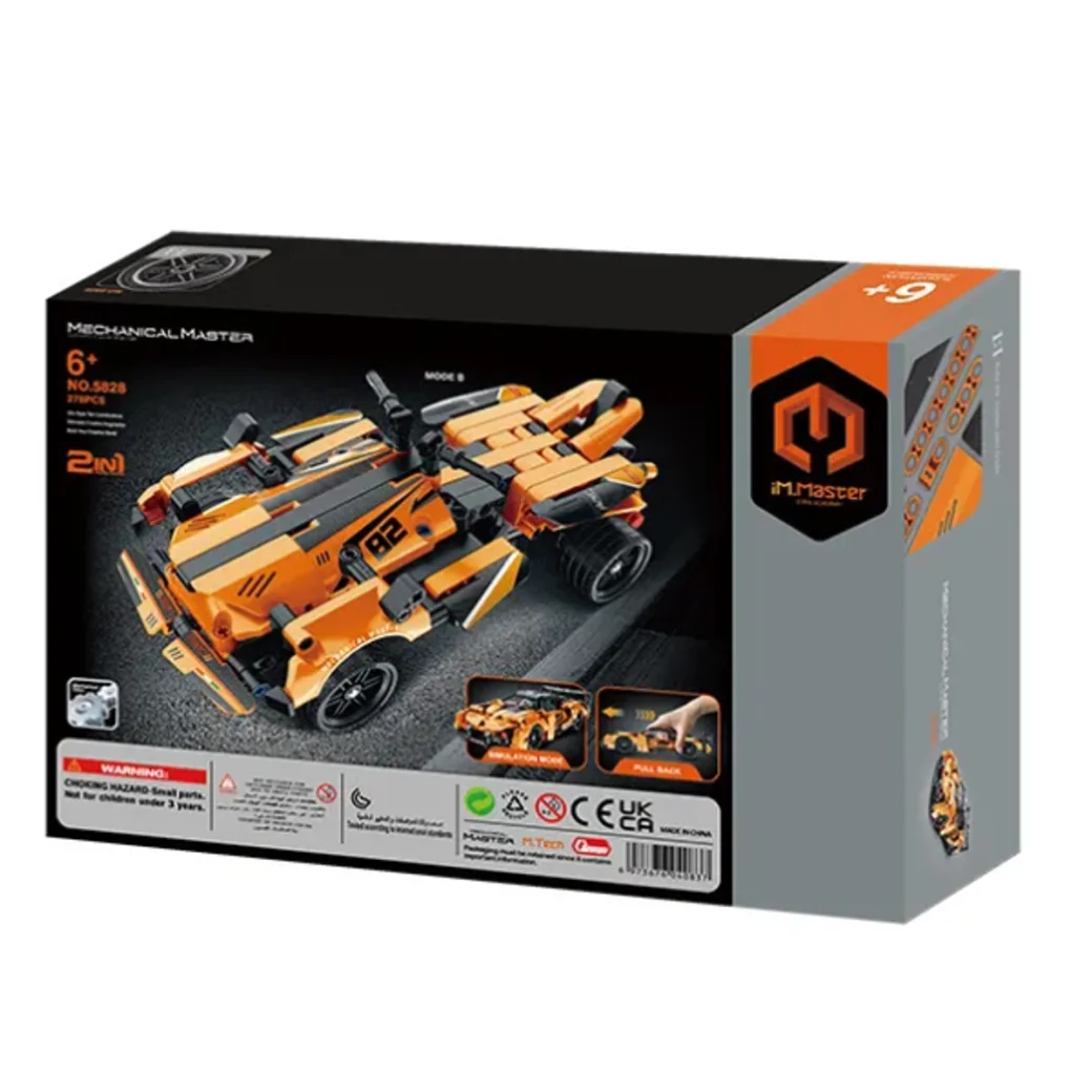 Set de construcție 2 în 1, iM Master Mechanical Master „Mașină sportivă”, cu inerție, 278 piese