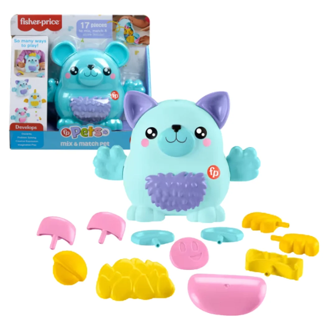 Jucări de dezvoltare "Strânge animăluțul tău de companie" de la Fisher Price, 18 elem.