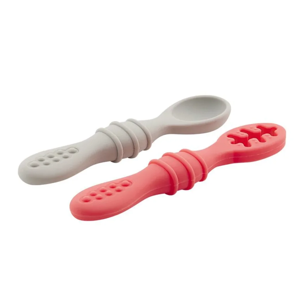 Set lingurite pentru antrenament Premaman Yummix Roz, 2 buc.