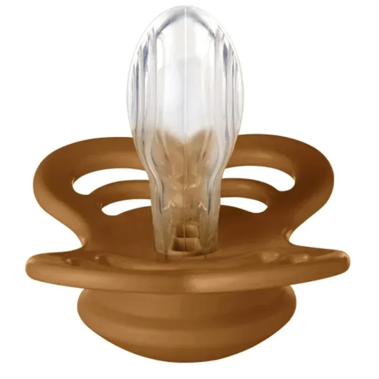 Set 2 suzete simetrice din silicon BIBS Supreme Haze/Caramel (6-18 luni) foto