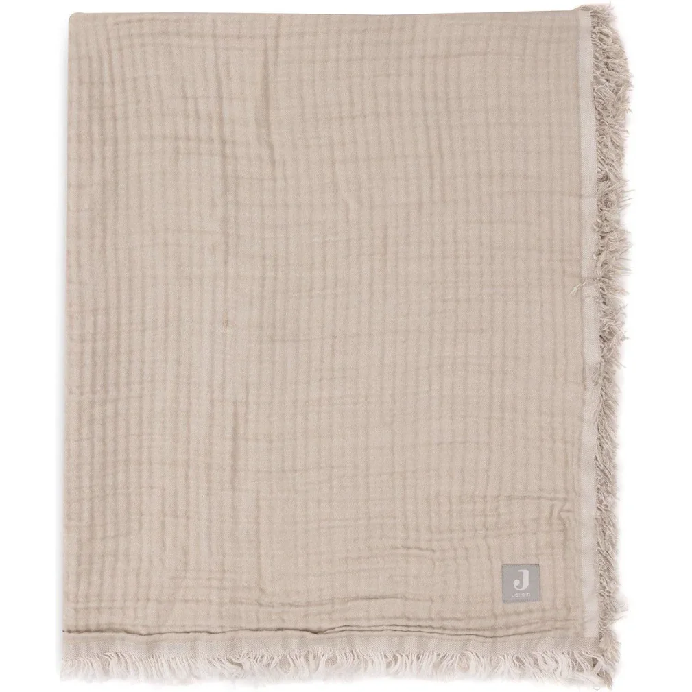 Муслиновое детское одеяло Jollein Olive Green/Ivory GOTS, 75x100 см