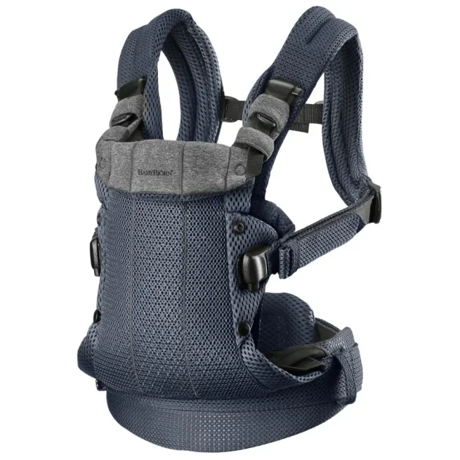 Marsupiu anatomic BabyBjorn Harmony Anthracite, 3D Mesh foto