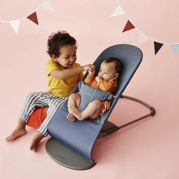 Balansoar BabyBjorn Bliss Dove Blue, 3D Jersey foto