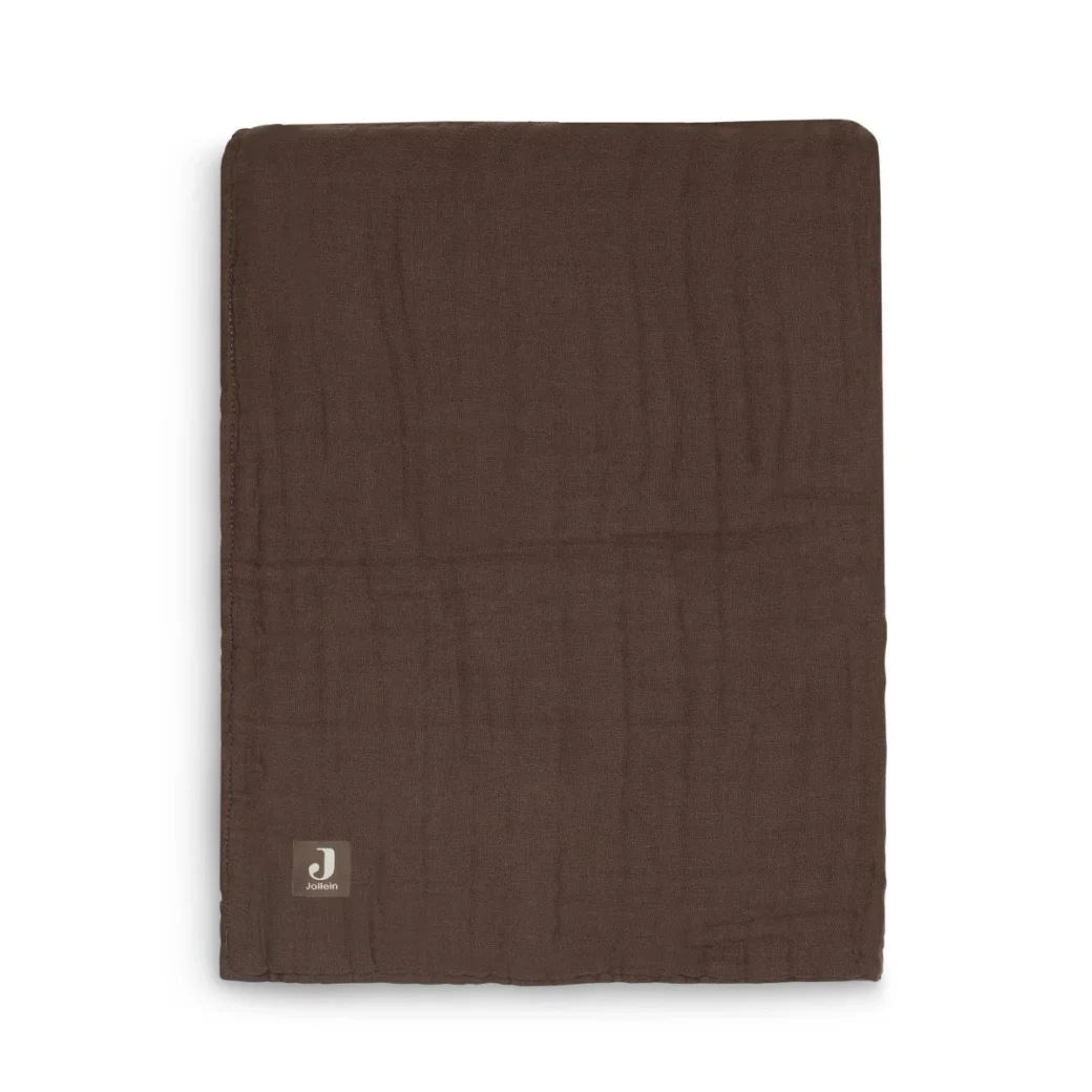Плед Jollein Wrinkled Cotton Chestnut, 120x120 см
