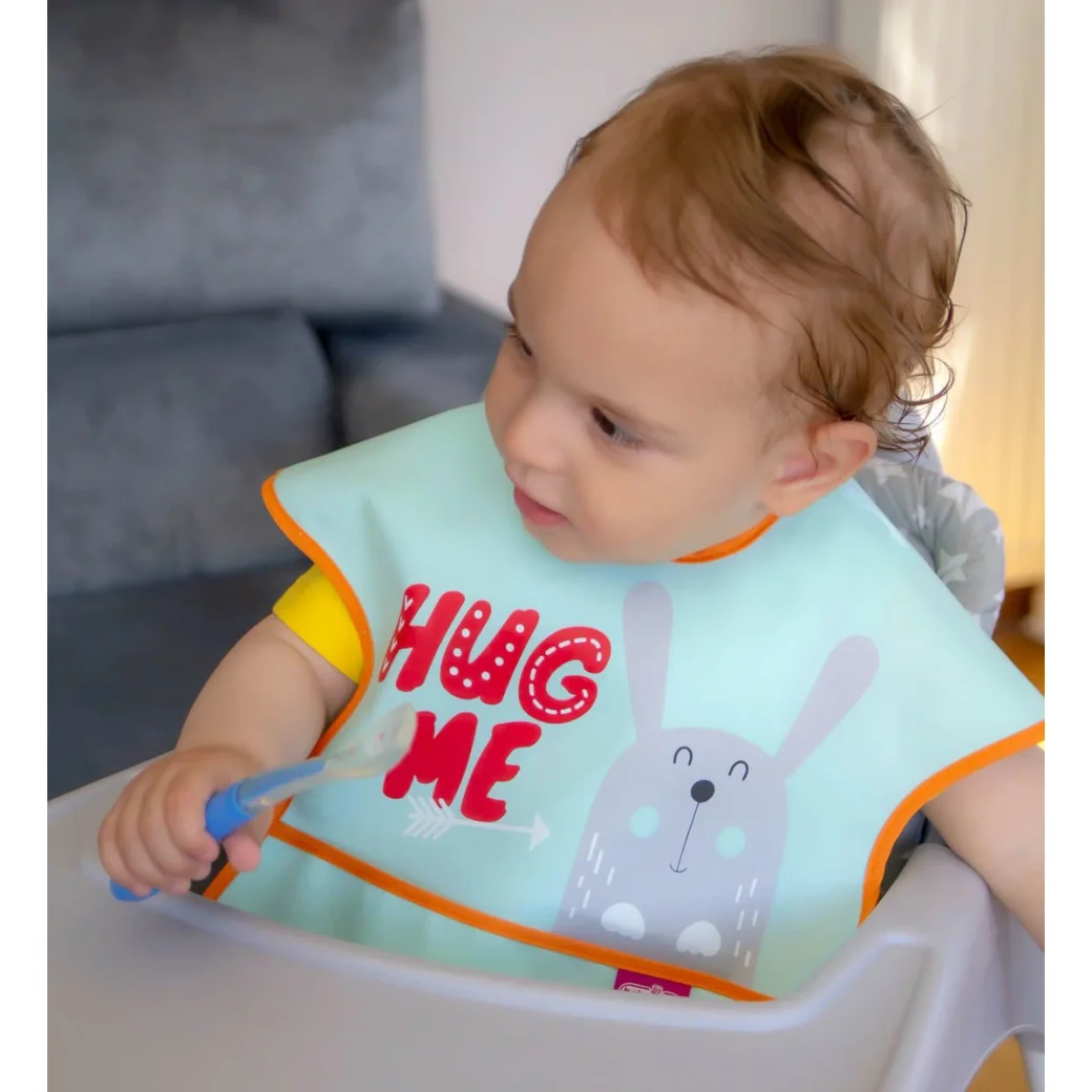 Baveta cu buzunar BabyJem Poly Large Bib Verde