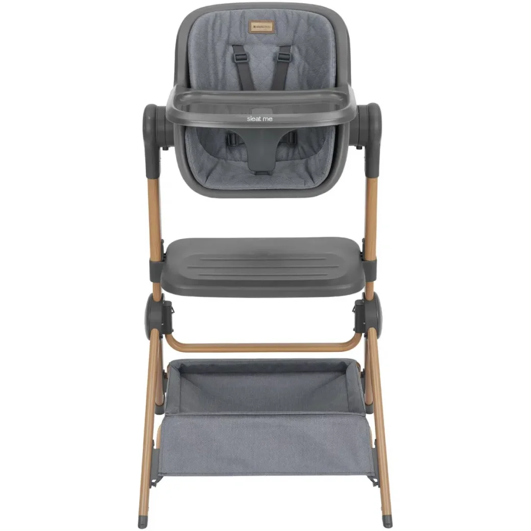 Patut si scaun de masa 2 in 1 KikkaBoo Sleat Me Grey