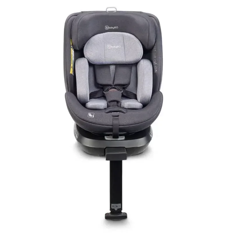 Scaun auto rotativ cu isofix BabyGo MOVE 360 Grey, 40-150 cm, certificat R129 foto