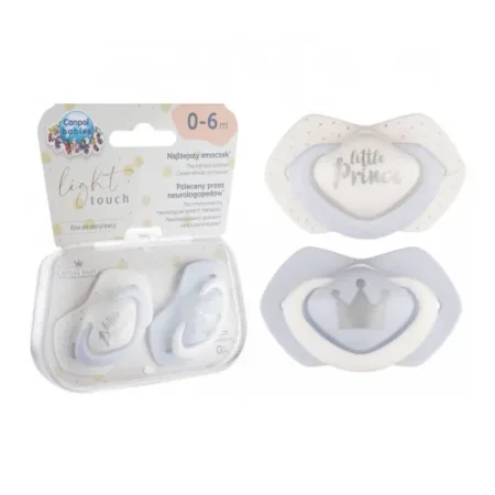 canpol 22/651 suzeta din silicon simetrica "royal baby" (6-18 m.) 2 buc.