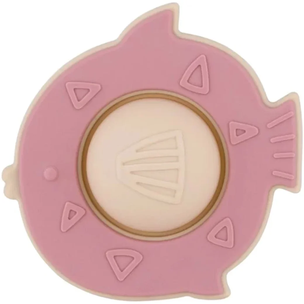 Силиконовый прорезыватель Petite&Mars Pop Up Fish Fiona Dusty Rose (6+ мес.)