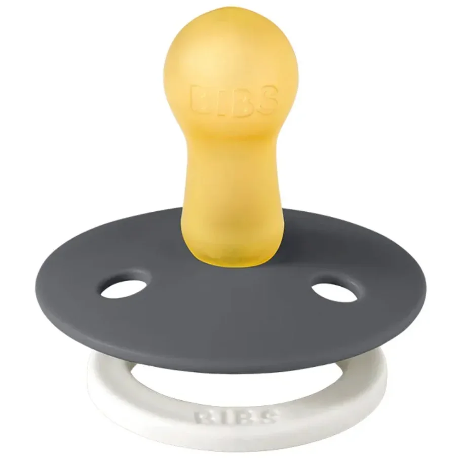 Suzeta rotunda din latex BIBS Glow Iron (6-18 luni) foto