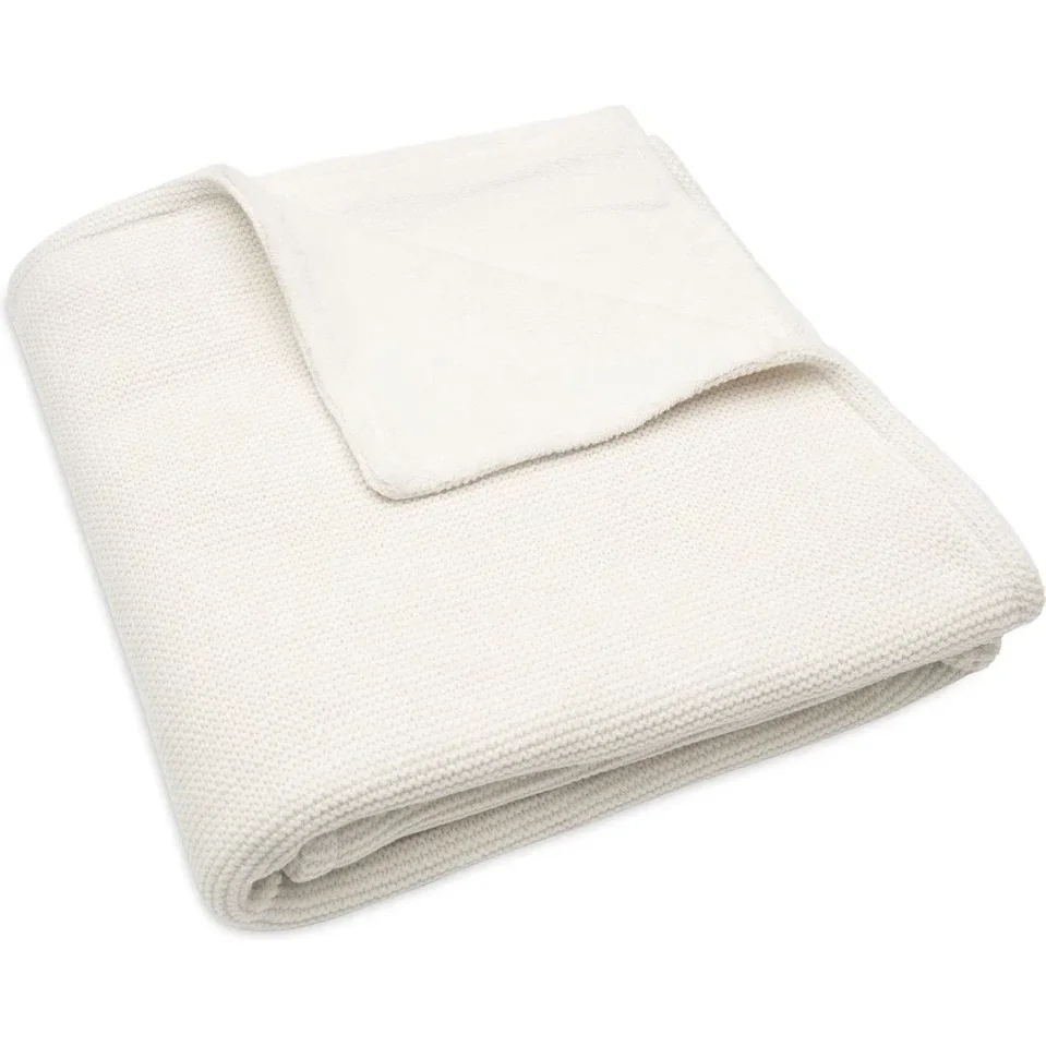Paturica Jollein Basic Knit Ivory/Coral Fleece, 100x150 cm foto