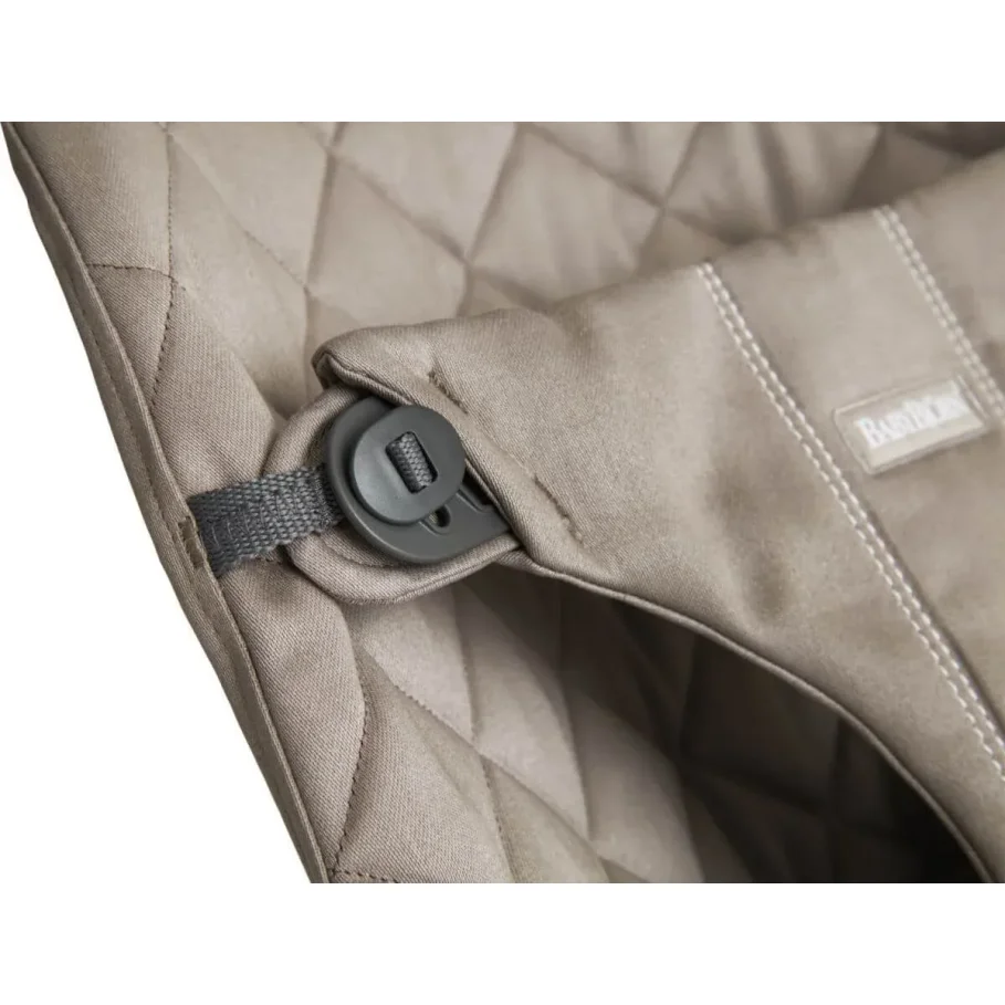 Balansoar BabyBjorn Bliss Sand Grey, Bumbac cu bara de jucarii foto