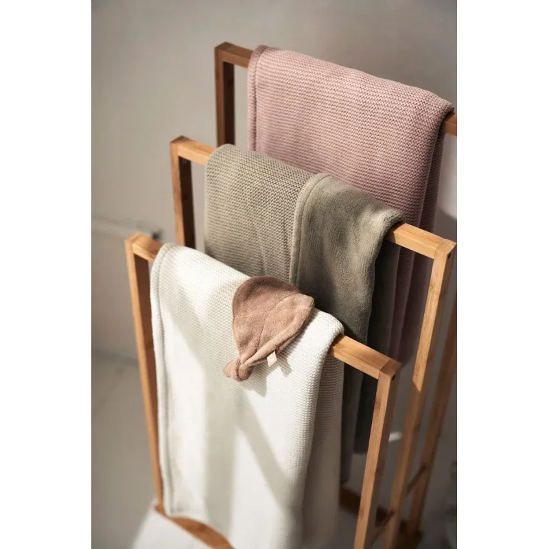 Paturica Jollein Basic Knit Olive Green/Fleece, 100x150 cm foto