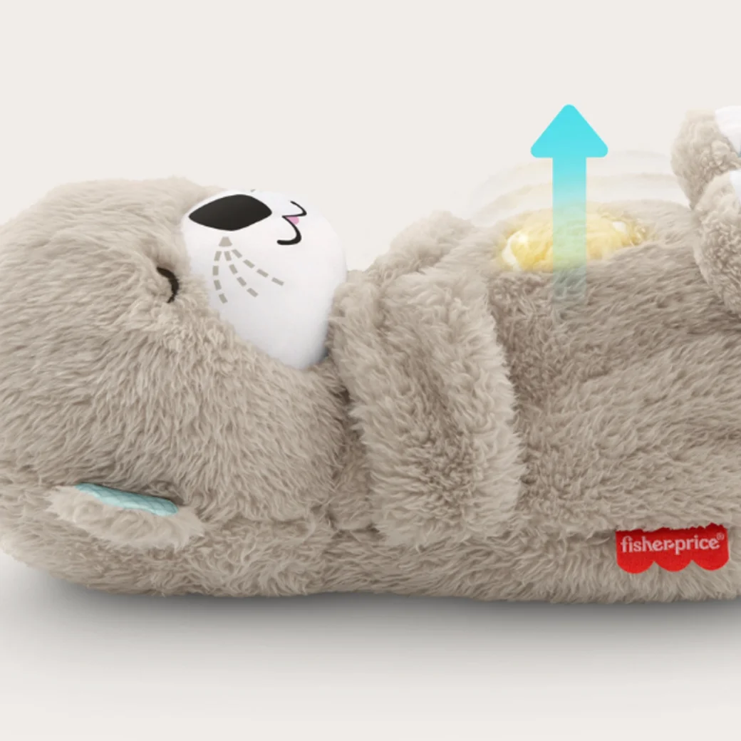 Плюшевый звуковой малыш-выдра Fisher-Price успокой и прижмись