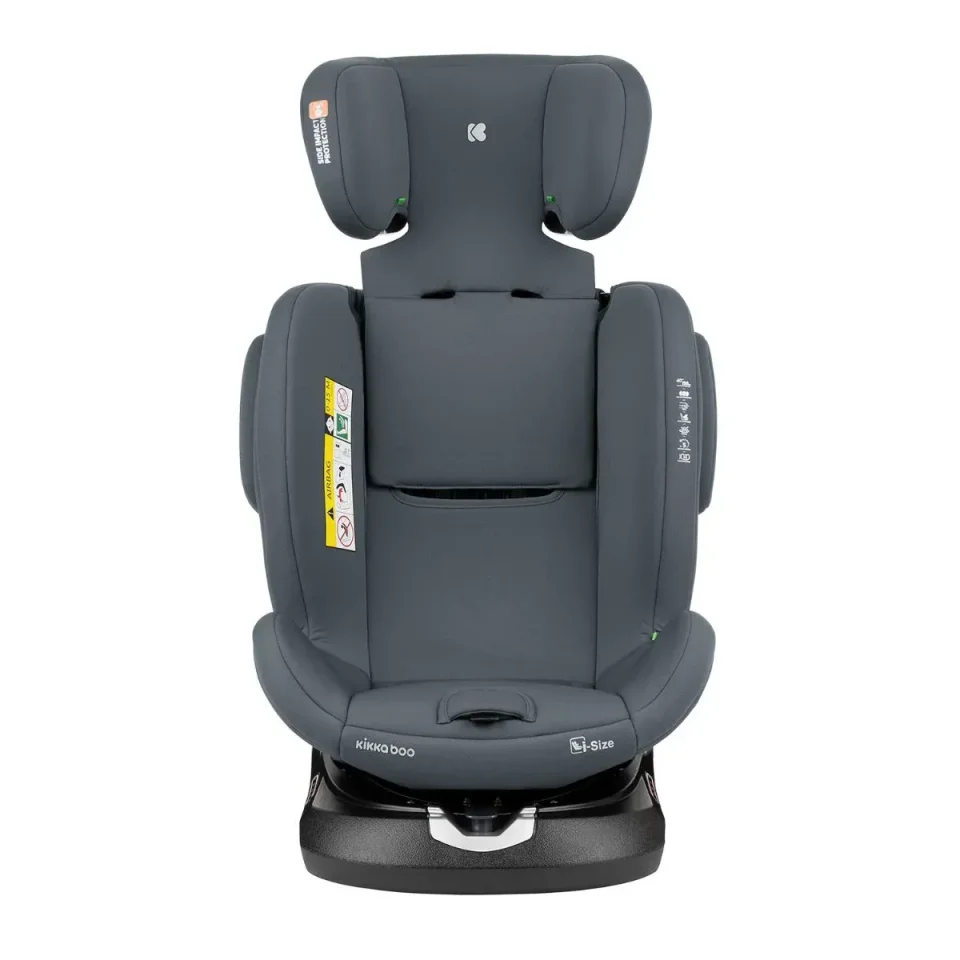 Scaun auto rotativ cu isofix KikkaBoo i-Felix Dark Grey, 40-150 cm foto