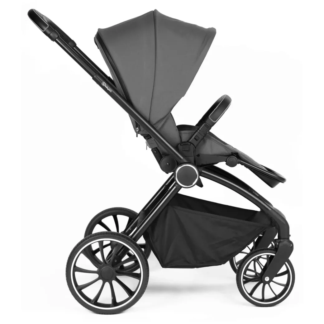 Коляска 3 в 1 BabyGo Harmony Gray, рама Black foto