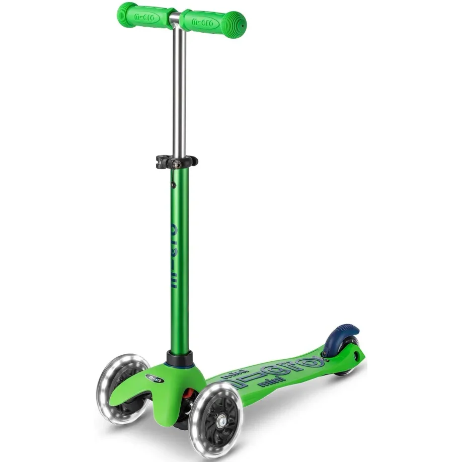 Trotineta Micro Mini Deluxe LED Green Blue foto