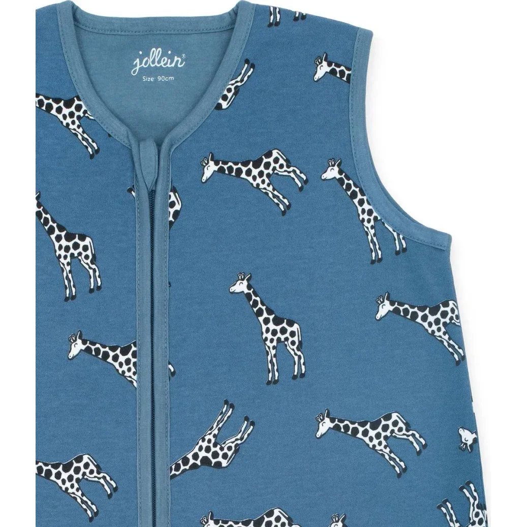 Спальный мешок Jollein Jersey Giraffe Jeans Blue, 70 см foto