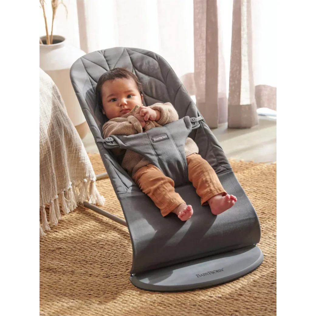 Кресло-шезлонг BabyBjorn Bliss Anthracite, хлопок foto