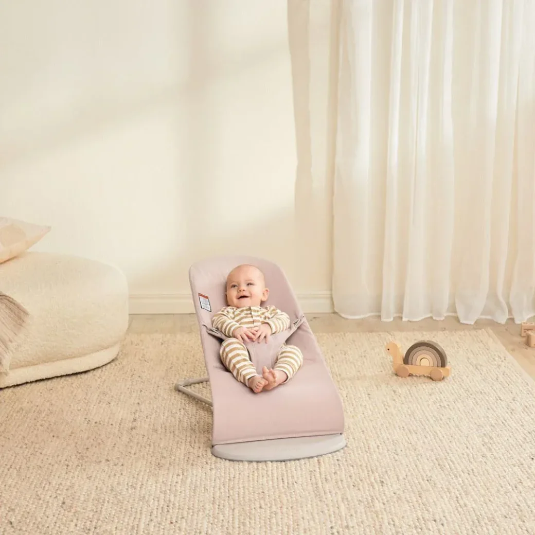 Balansoar BabyBjorn Bliss Light Pink, tesatura Melange foto