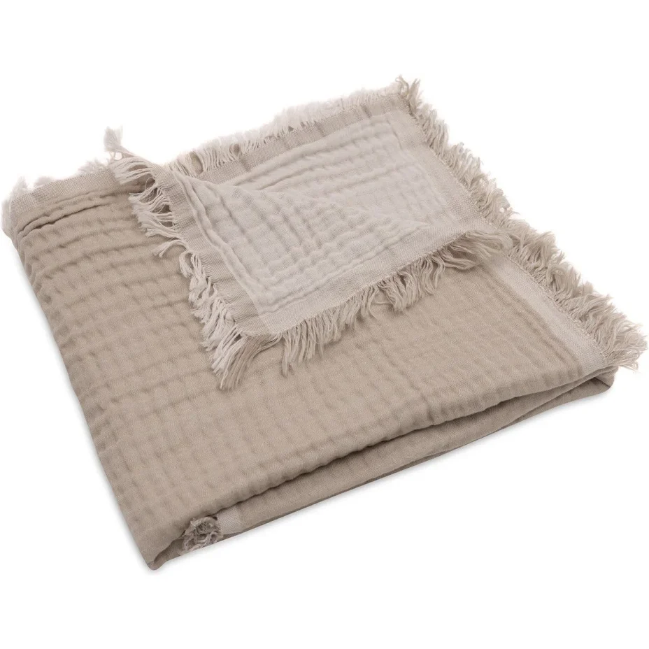 Муслиновое детское одеяло Jollein Olive Green/Ivory GOTS, 75x100 см