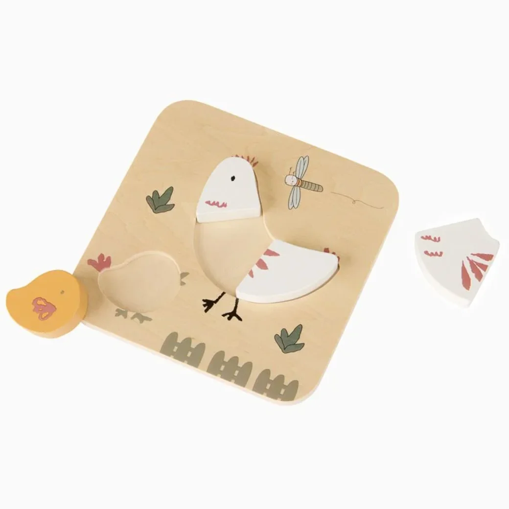 Puzzle din lemn Premaman Puisor, 4 piese