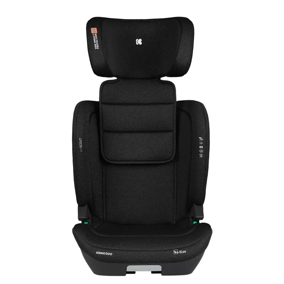 Автокресло с изофиксом i-Size KikkaBoo i-Scout Black, 100-150 см foto