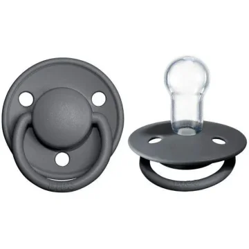 Пустышка силиконовая BIBS De Lux Iron круглая (0-36 мес.) foto