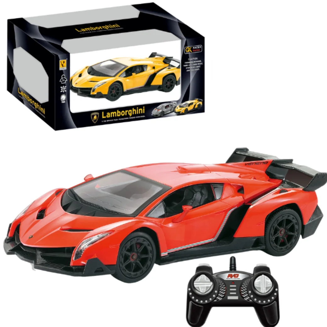 Lamborghini 1:18 cu telecomandă și baterie de 4.8V, 3 culori