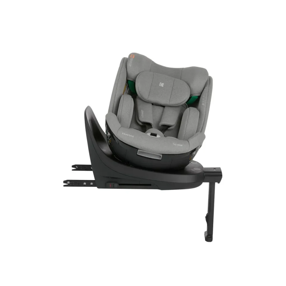 Вращающееся автокресло с изофиксом KikkaBoo i-Twist Light Grey, 40-150 см foto