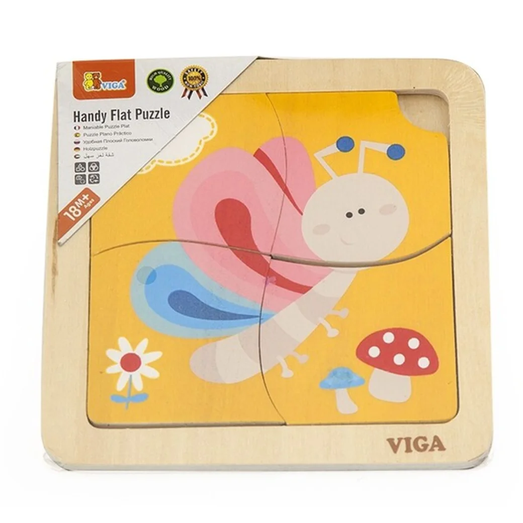 Mini-puzzle din lemn "Fluturaș"