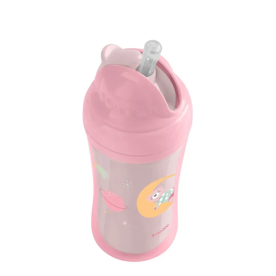 Поильник с трубочкой KikkaBoo Moony me Pink, 220 мл foto