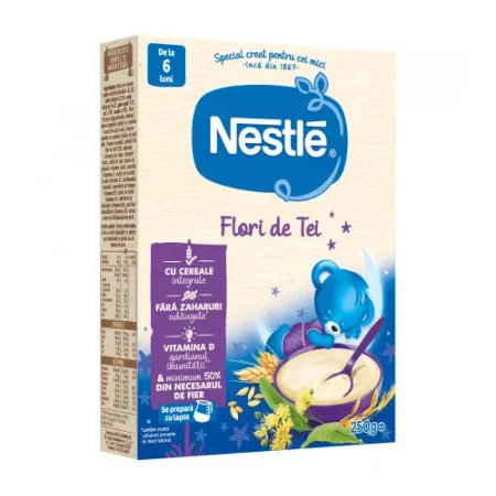 nestle cereale cu flori de tei fara lapte 250 gr. (6 m+)