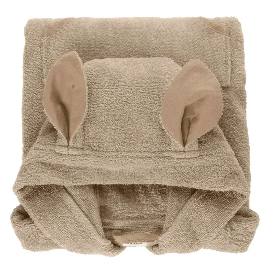 Prosop Poncho cu gluga si urechiuse BIBS Kangaroo Vanilla foto