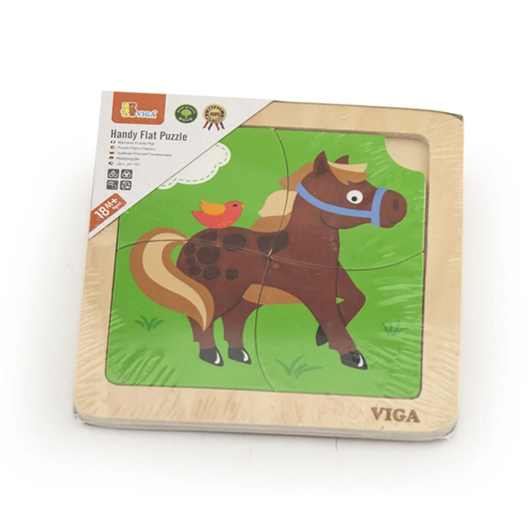 Mini-puzzle din lemn "Cal"