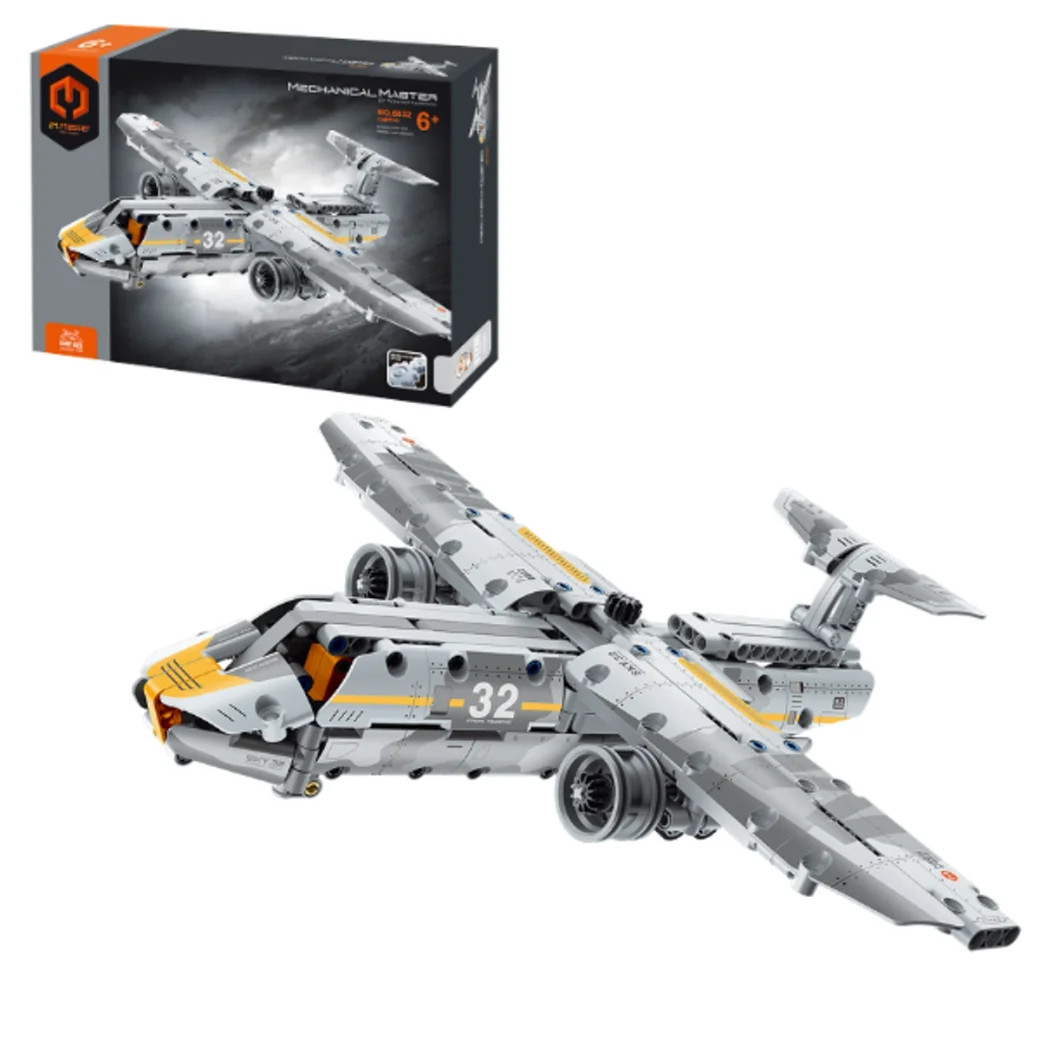 Set de construcție iM Master Mechanical Master - „Avion militar”, 329 piese