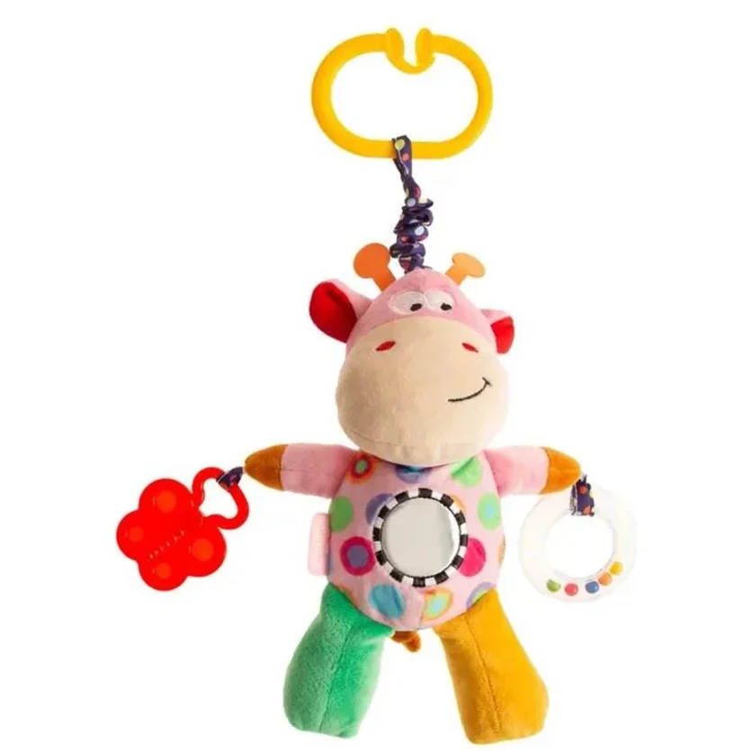 Jucarie de plus cu vibratii BabyJem Vacuta Roz