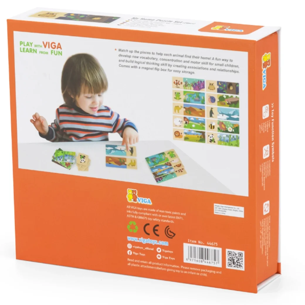 Joc de puzzle „Cine și unde locuiește” 24 elem.