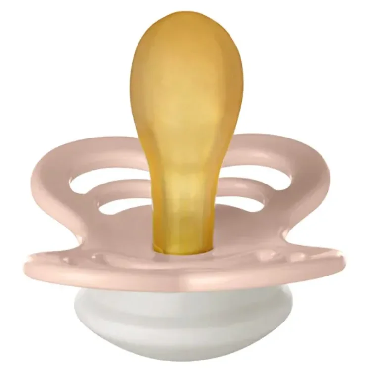 Set 2 suzete simetrice din latex BIBS Supreme Glow Blush/Vanilla (6-18 luni) foto