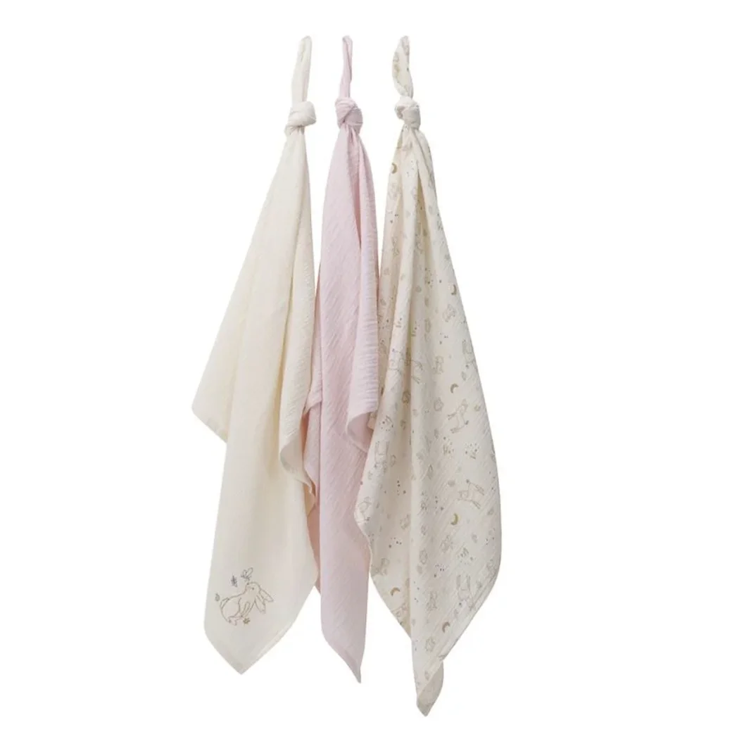 Set pelinci de muselina Premaman Little Deer, 3 buc.