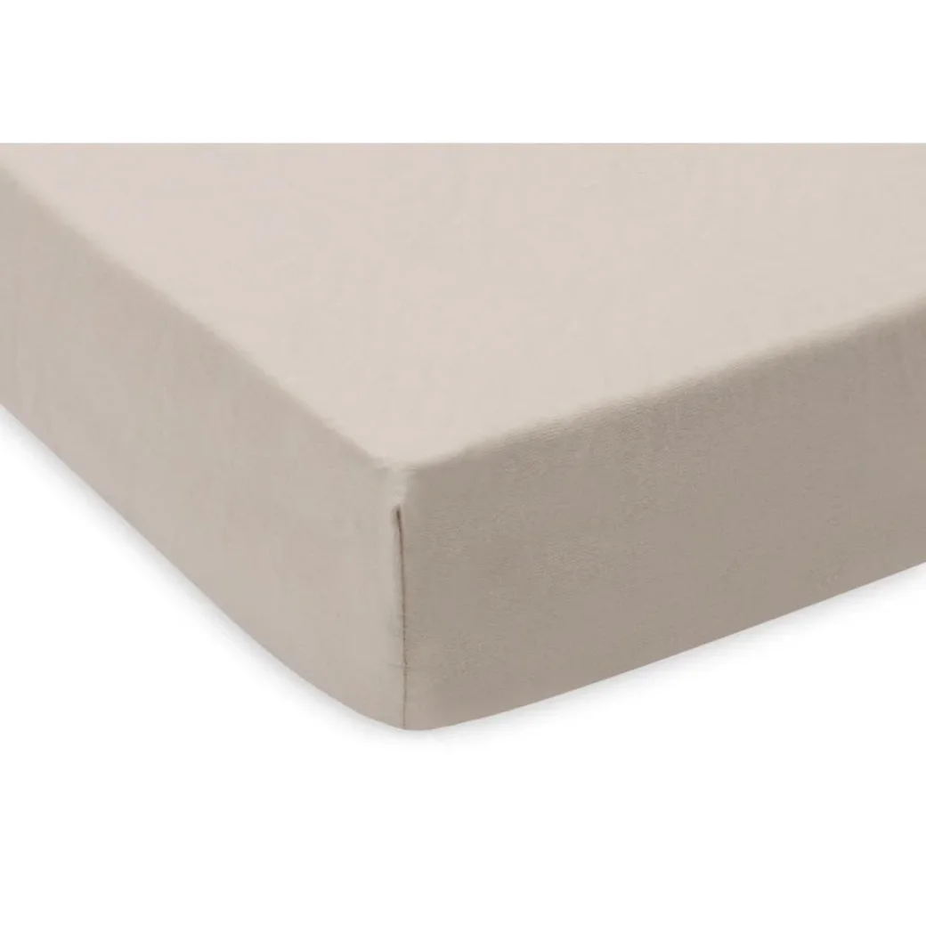 Cearsaf cu elastic Jollein Jersey Oatmeal/Sand, 40/50x80/90 cm, 2 buc.