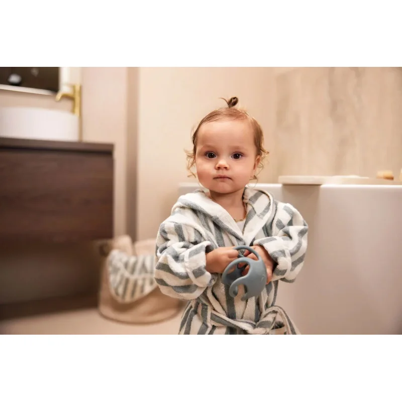 Халат Jollein Stripe Terry Sea Green GOTS (3-4 года)