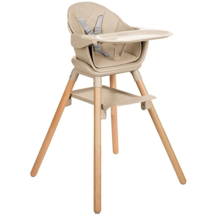 Стульчик для кормления 6 в 1 KikkaBoo Woody Beige